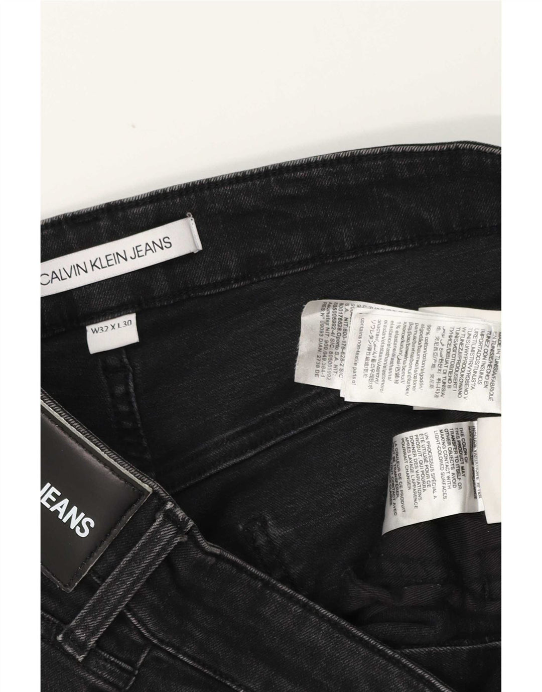 Calvin Klein Ανδρικό Slim Jeans W32 L30 Μαύρο βαμβακερό