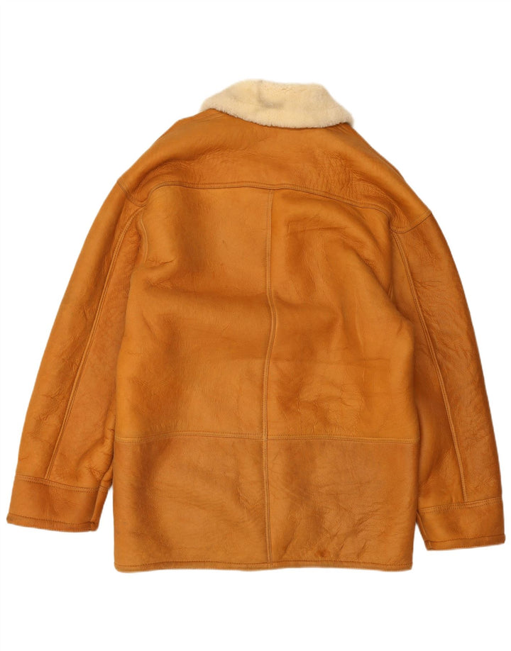 Vintage Ανδρικό Shearling Jacket IT 48 Medium Brown