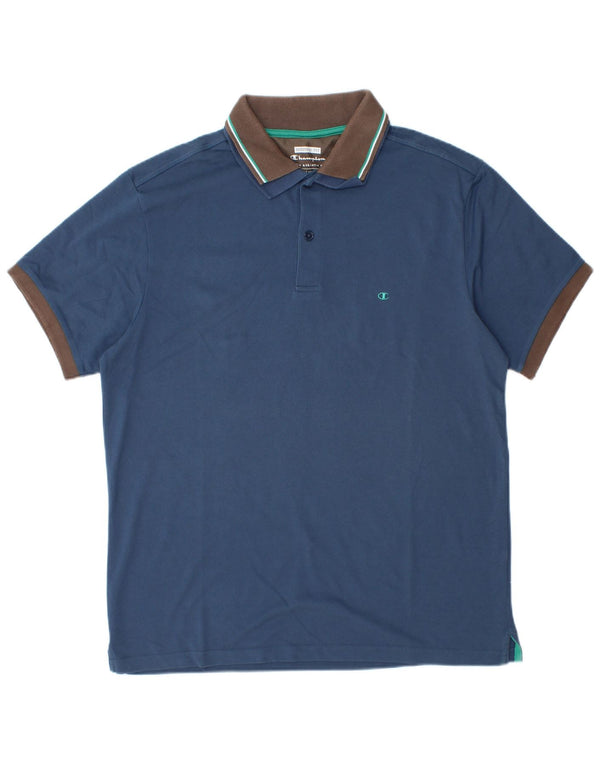 Champion Mens Heritage Fit Rugby Polo Shirt XL Navy Blue