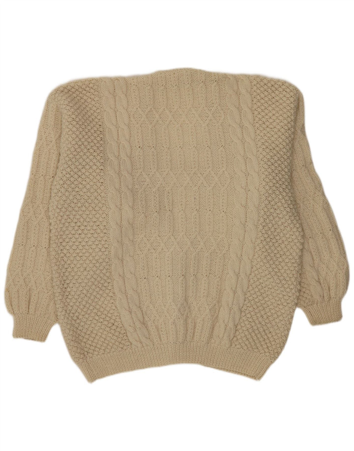 Ανδρικό πουλόβερ vintage ζακέτα XL Off White