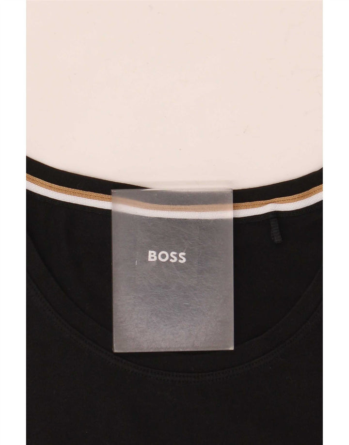 Ανδρικό T-Shirt Hugo Boss Τοπ μεσαίο μαύρο βαμβακερό