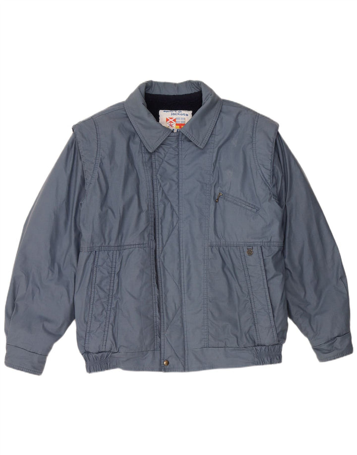 Polbot Ανδρικό Bomber Jacket UK 42 XL Blue Polyester