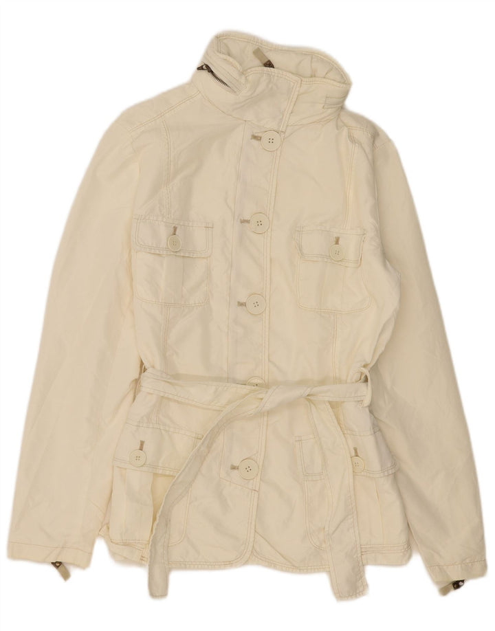 Zara Γυναικείο Utility Μπουφάν UK 10 Small Off White Nylon