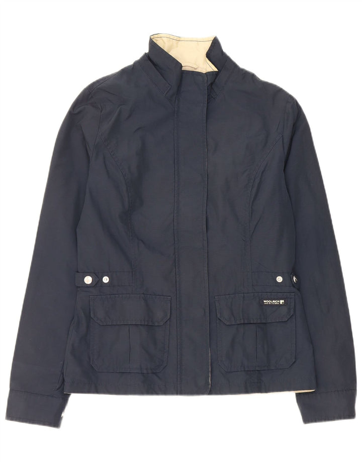 Woolrich Γυναικείο Utility Jacket UK 14 Large Navy Blue Cotton