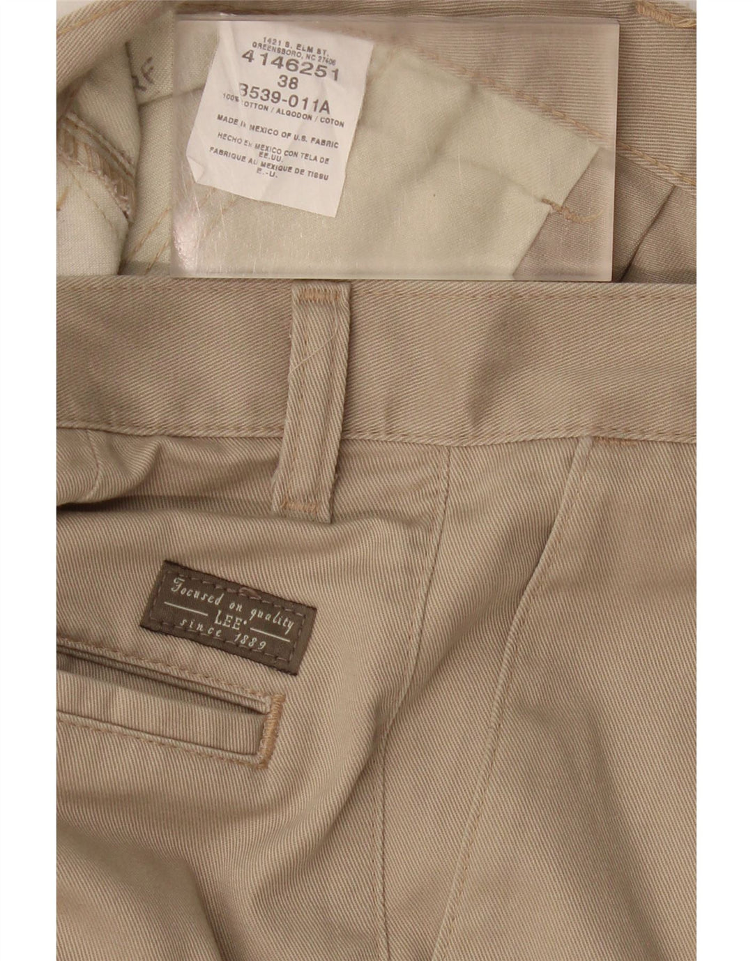 LEE Mens Pegged Chino Shorts W38 XL Beige Cotton Vintage Lee and Second-Hand Lee from Messina Hembry 