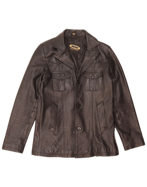 MDM Ανδρικό Δερμάτινο Μπουφάν UK 38 Medium Black Leather
