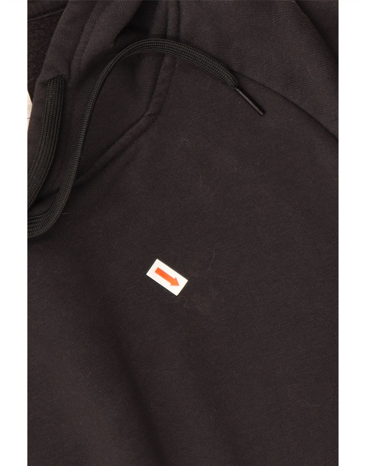 ADIDAS Mens Hoodie Jumper Medium Black Cotton