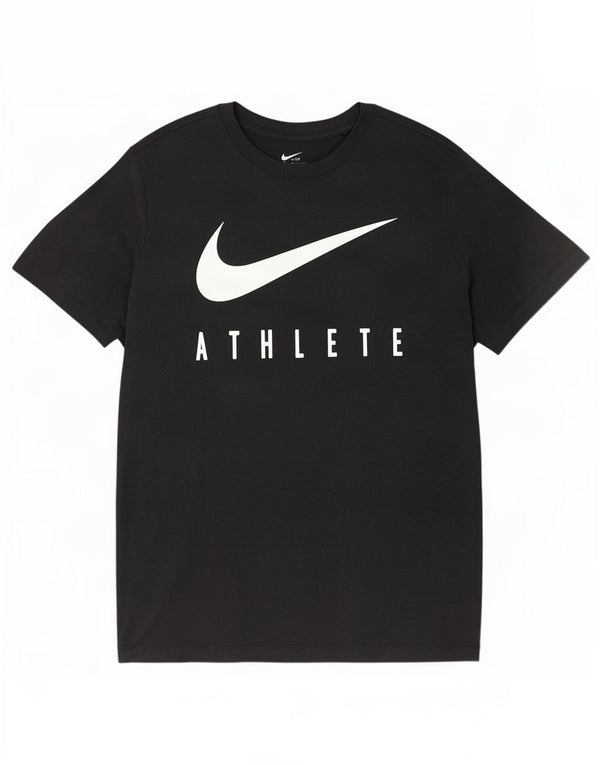 Ανδρικό γραφικό μπλουζάκι Nike Dri Fit, μαύρο πολυεστέρα