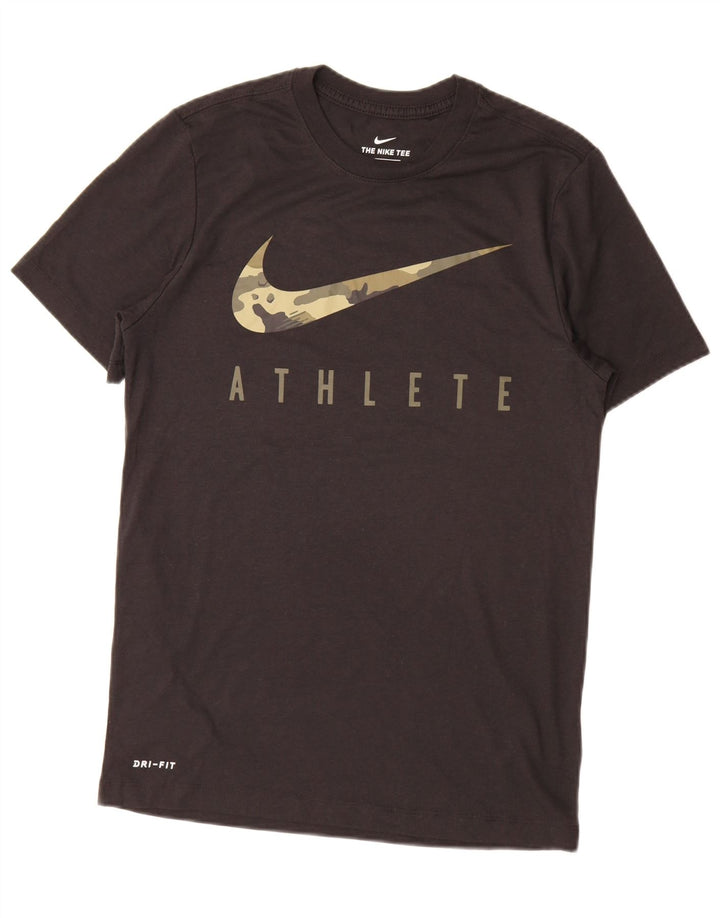 Ανδρικό γραφικό μπλουζάκι Nike, ανδρικό Dri Fit, μικρό μαύρο πολυεστέρα