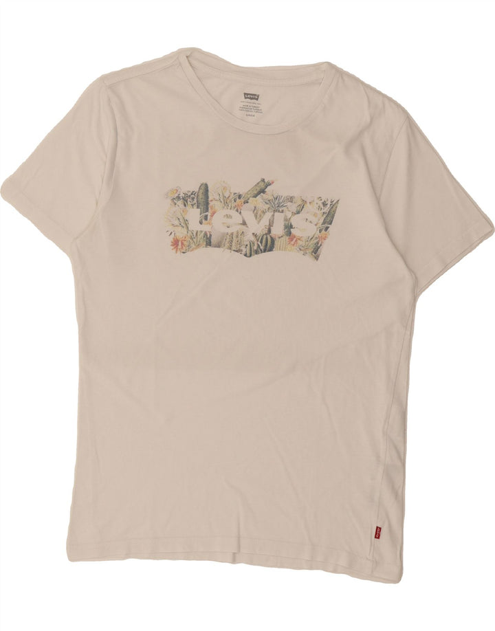 LEVI'S Mens Graphic T-Shirt Top Small White Cotton Vintage Levi's and Second-Hand Levi's from Messina Hembry 