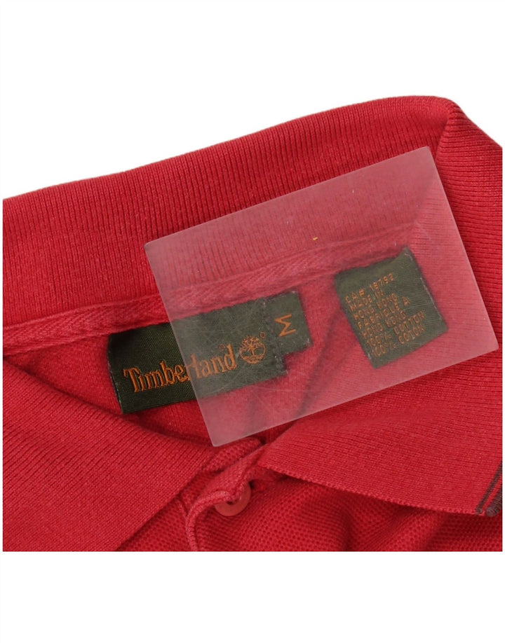 Ανδρικό πουκάμισο πόλο Timberland, μεσαίο κόκκινο βαμβακερό