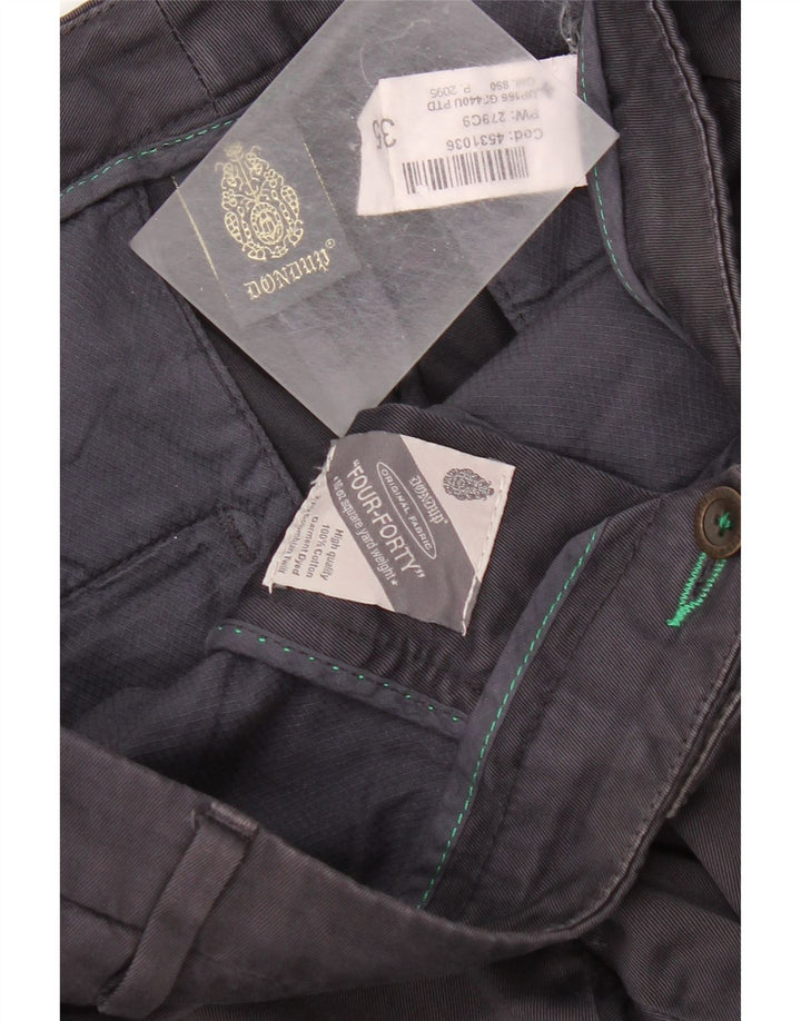 Dondup Ανδρικό παντελόνι Chino Slim W35 L33 Γκρι βαμβακερό