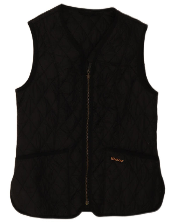 Barbour Womens Quilted Gilet UK 12 Medium Black