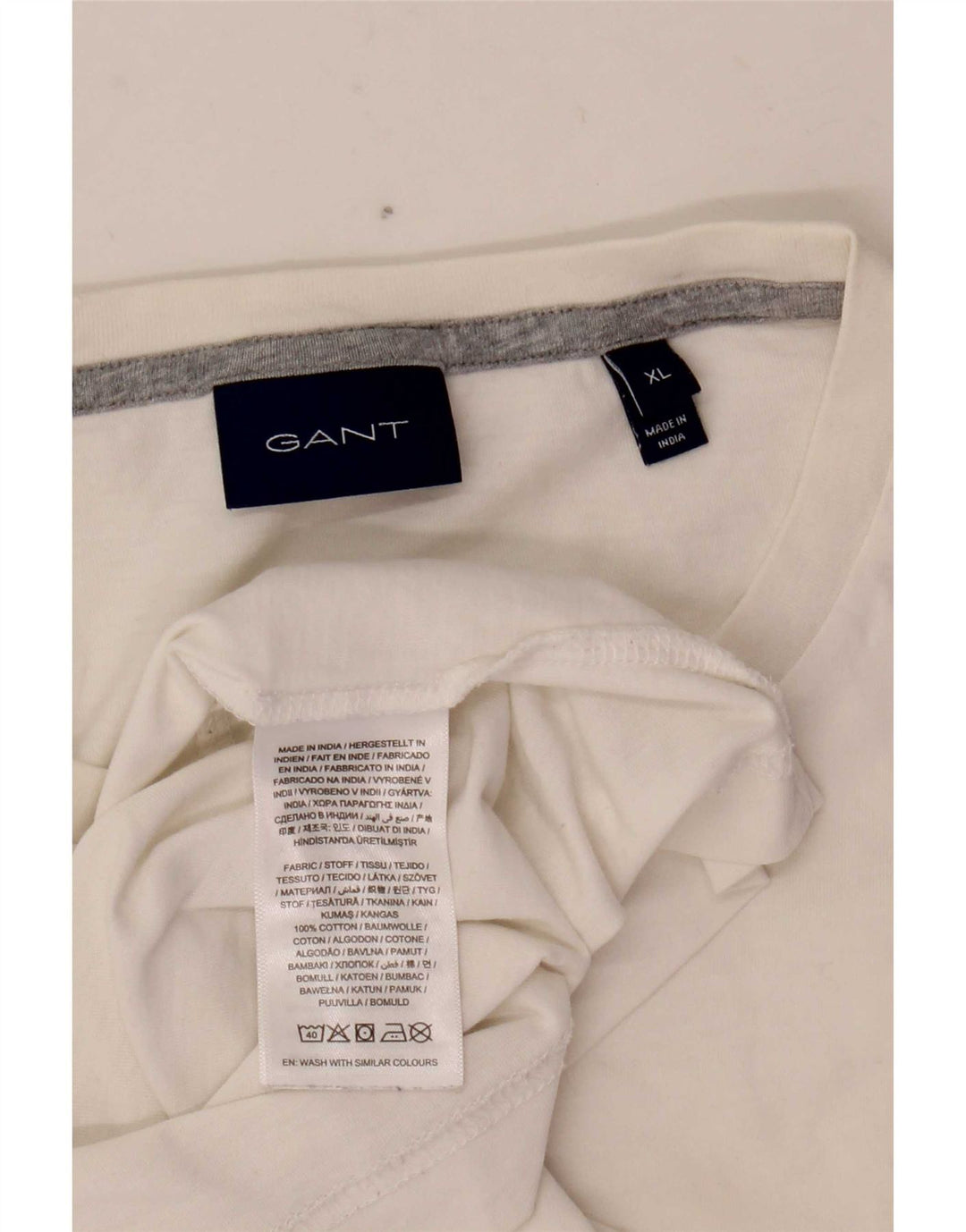 Ανδρικό γραφικό T-Shirt Gant Top XL Λευκό βαμβακερό