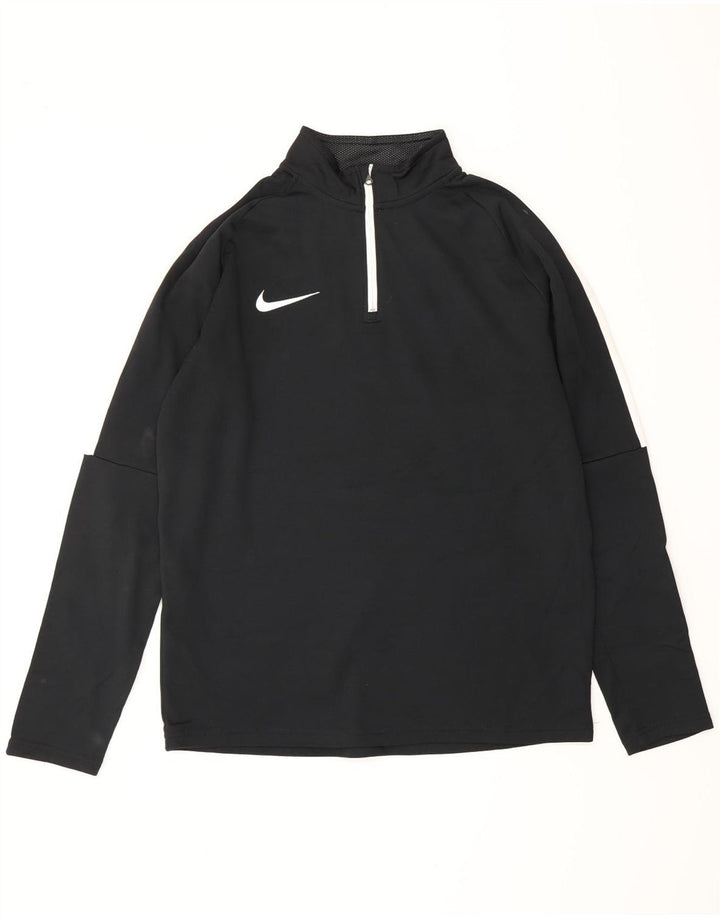 Ανδρική φόρμα NIKE Dri Fit με φερμουάρ πουλόβερ στο επάνω μέρος, μεσαίο μαύρο χρώμα