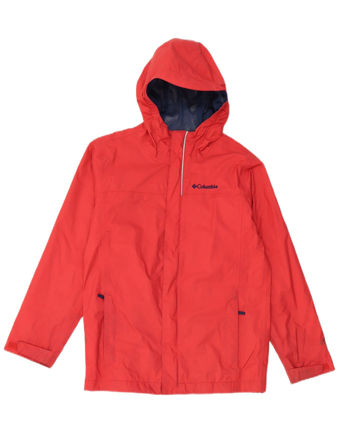 COLUMBIA Γυναικείο μπουφάν βροχής με κουκούλα UK 12 Medium Red Nylon