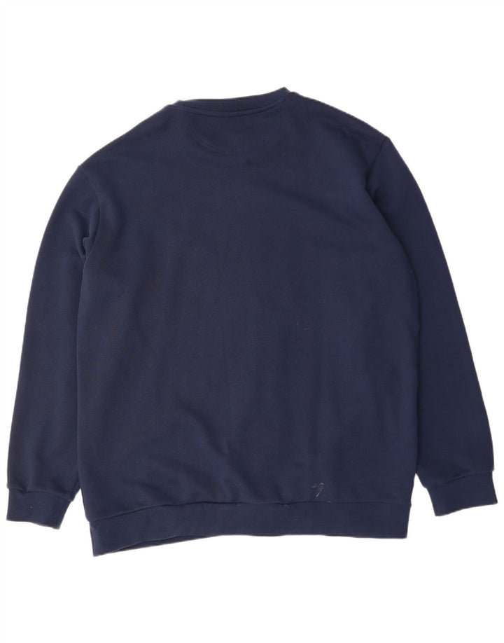 Ανδρικό γραφικό φούτερ ADIDAS Jumper XL Navy Blue Cotton