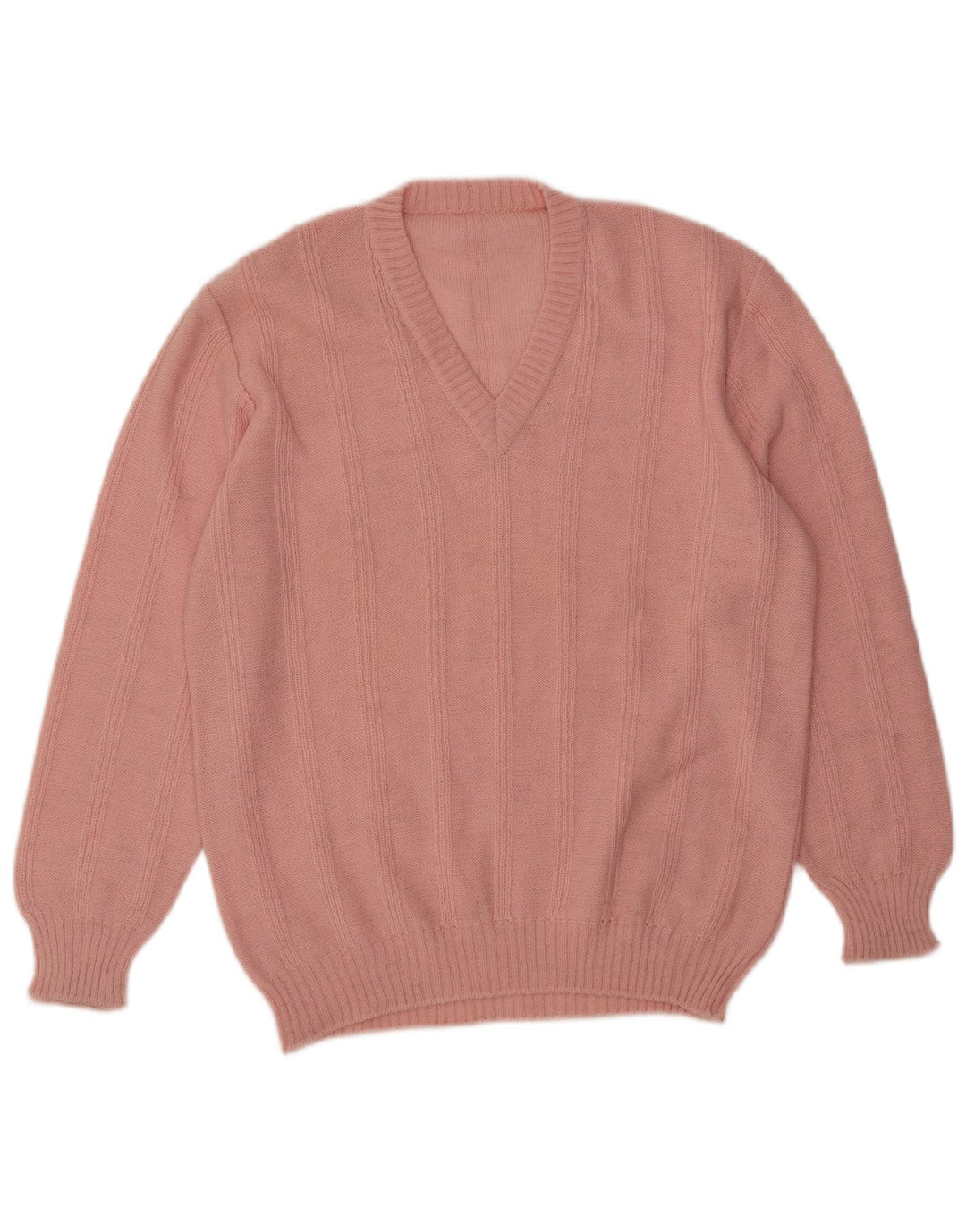 VINTAGE Γυναικείο πουλόβερ με V λαιμόκοψη UK 18 XL Ροζ