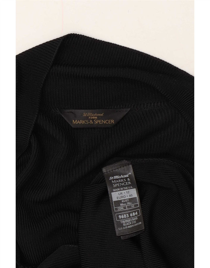 Marks & Spencer Γυναικείο πουλόβερ See Through Cardigan UK 12 Medium Black