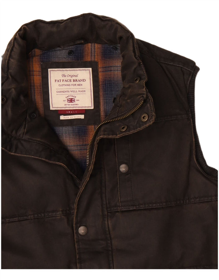 FAT FACE Ανδρικό padded Gilet UK 36 Small Brown Βαμβακερό