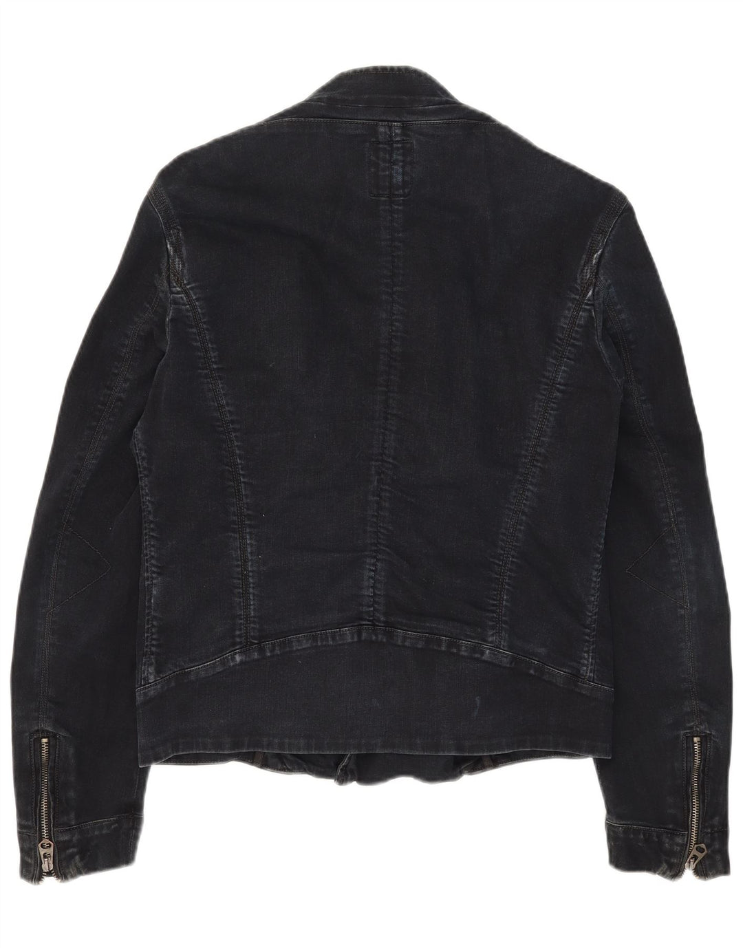Guess Ανδρικό Denim Biker Jacket UK 36 Small Black Cotton