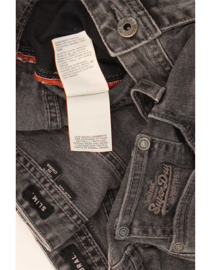 Ανδρικό σορτς Superdry Corporal Slim τζιν W32 Μεσαίο γκρι βαμβακερό