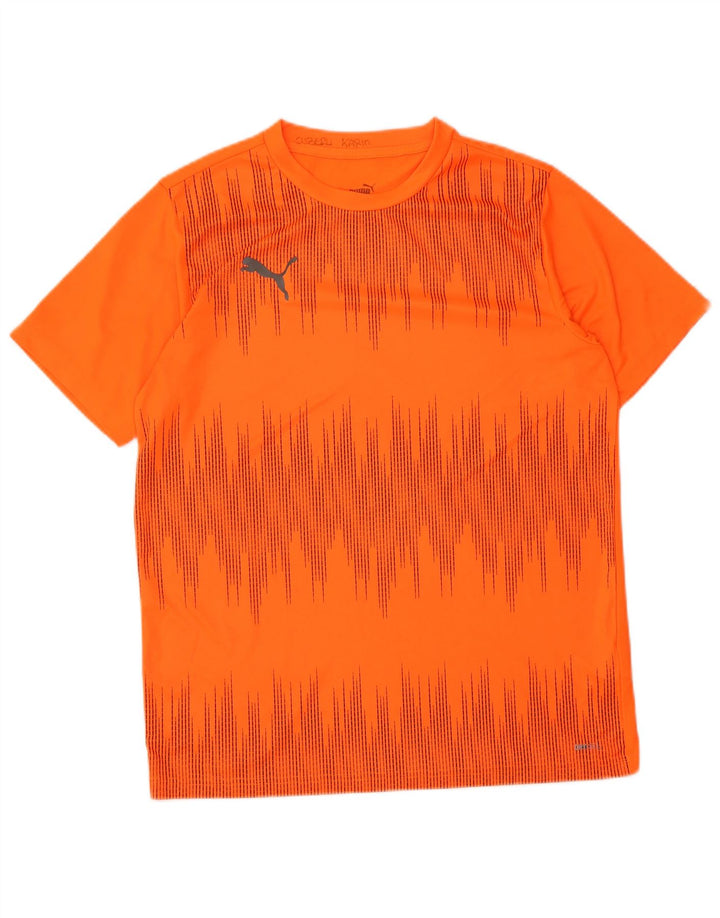 Puma Boys T-Shirt Top 15-16 ετών XL Πορτοκαλί γεωμετρικός πολυεστέρας