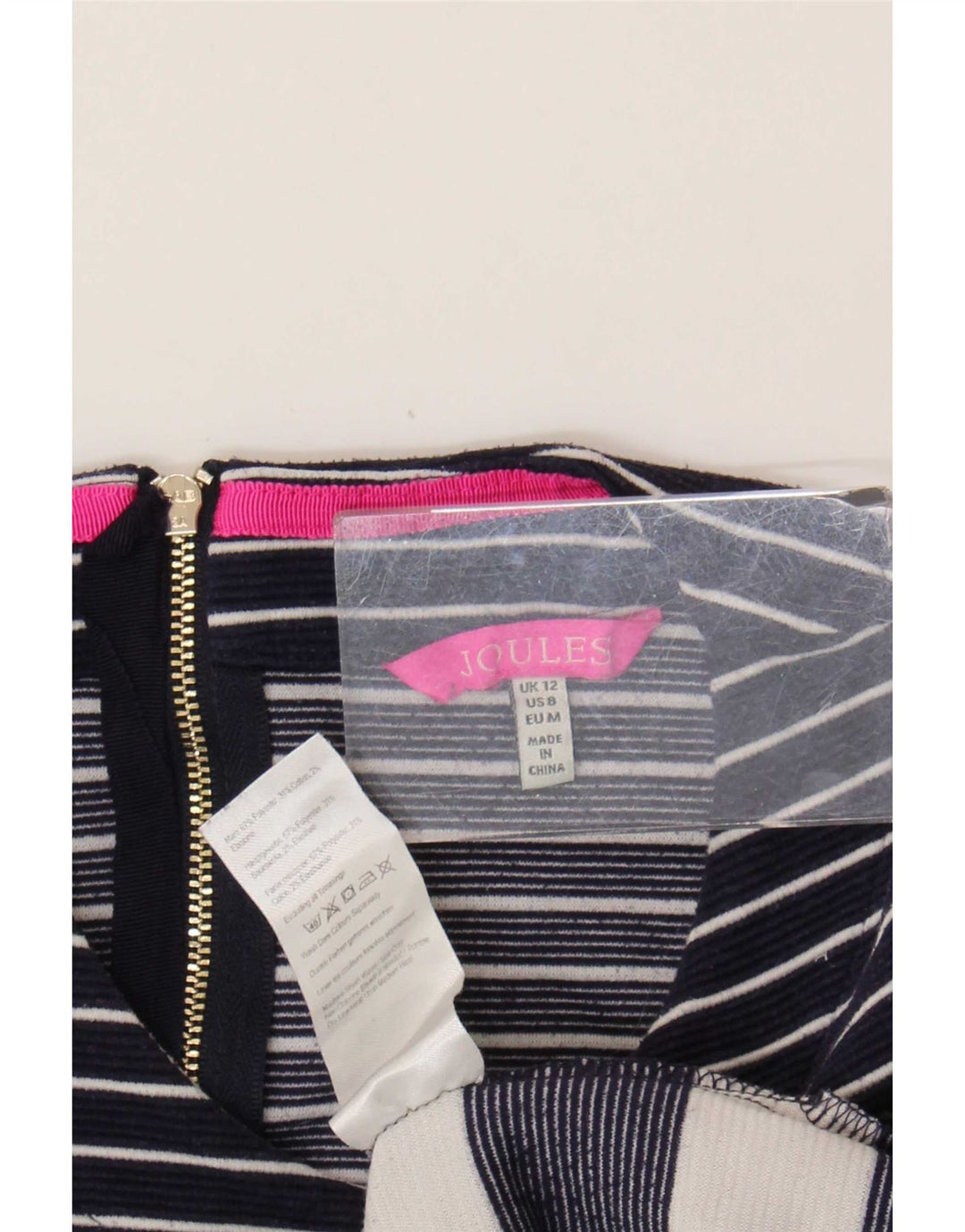 Joules Γυναικείο Βασικό Φόρεμα UK 12 Medium Navy Blue ριγέ Nautical