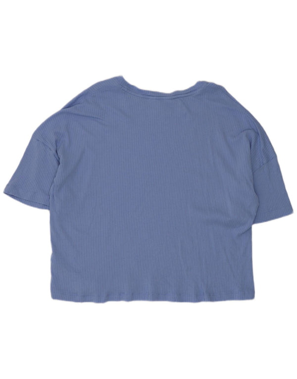 Marks & Spencer Γυναικείο μπλουζάκι υπερμεγέθη τοπ UK 18 XL Μπλε βαμβακερό
