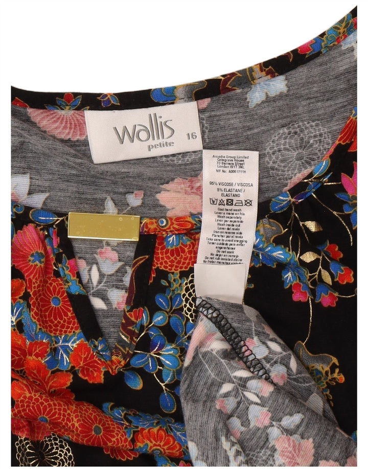 Wallis Γυναικείο Wrap Dress UK 16 Μεγάλη πολύχρωμη φλοράλ βισκόζη