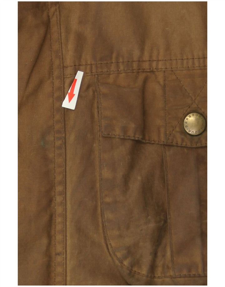 Ανδρικό κερωμένο βαμβακερό μπουφάν Barbour UK 40 μεγάλο καφέ βαμβακερό