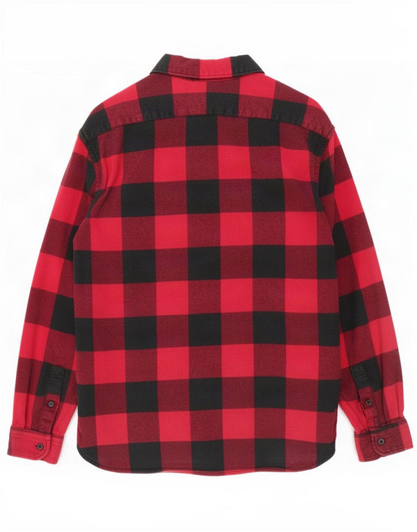 Levi's Mens Flannel Shirt Large Red Gingham Cotton