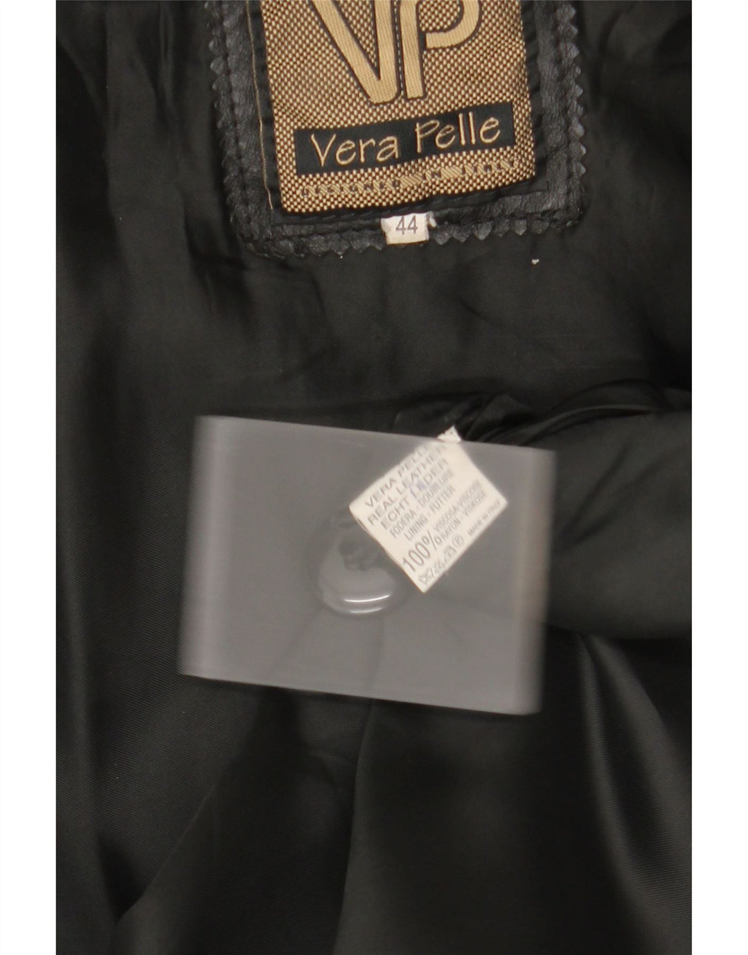 Vintage Γυναικείο Δερμάτινο Παλτό με Κουκούλα IT 44 Medium Black Leather