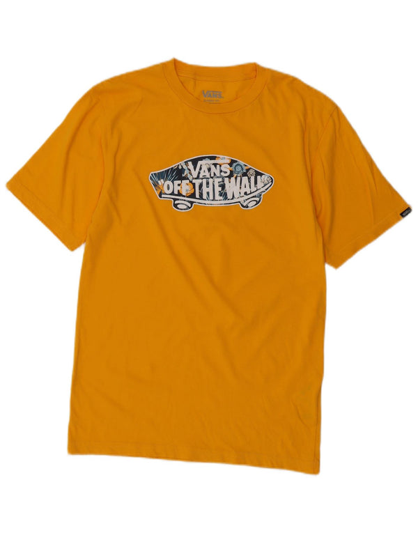Vans Boys Classic Fit Graphic T-shirt Top 14-15 ετών XL Κίτρινο βαμβακερό