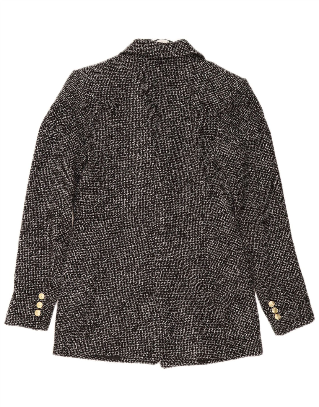 ZARA Γυναικείο τζάκετ με διπλό στήθος UK 6 XS Grey Polyester