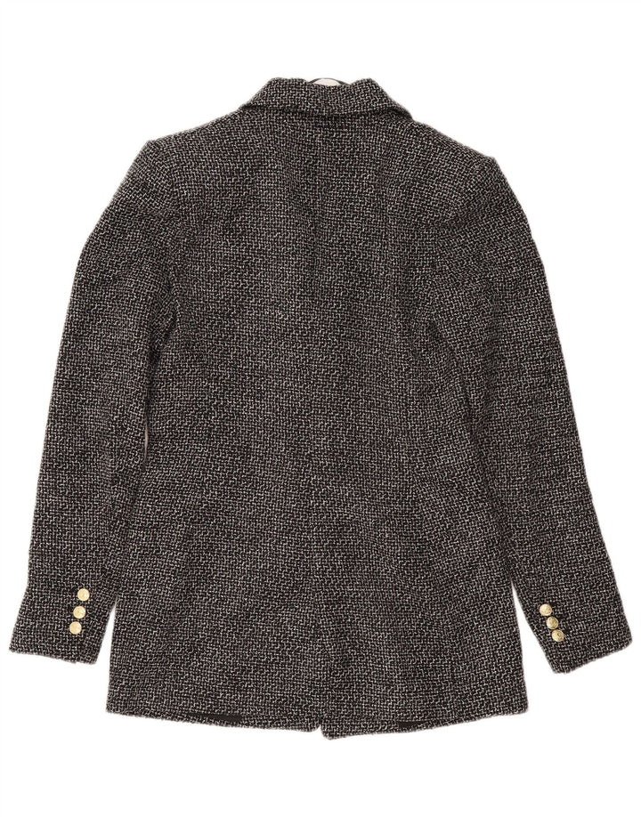 ZARA Γυναικείο τζάκετ με διπλό στήθος UK 6 XS Grey Polyester