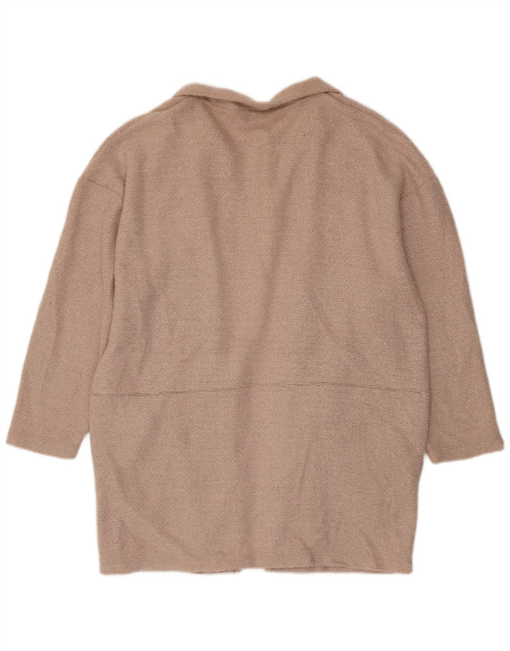 Marks & Spencer Γυναικείο πουλόβερ Longline Cardigan UK 20 2XL Pink Polyester