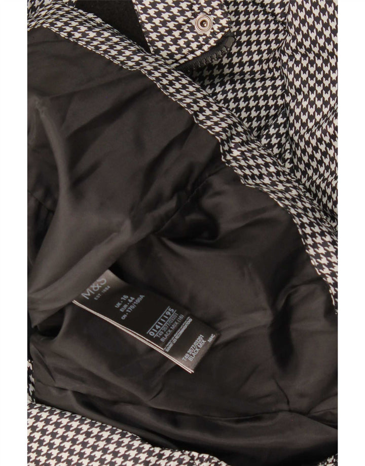 Marks & Spencer Γυναικείο καπιτονέ μπουφάν UK 16 Large Black Houndstooth