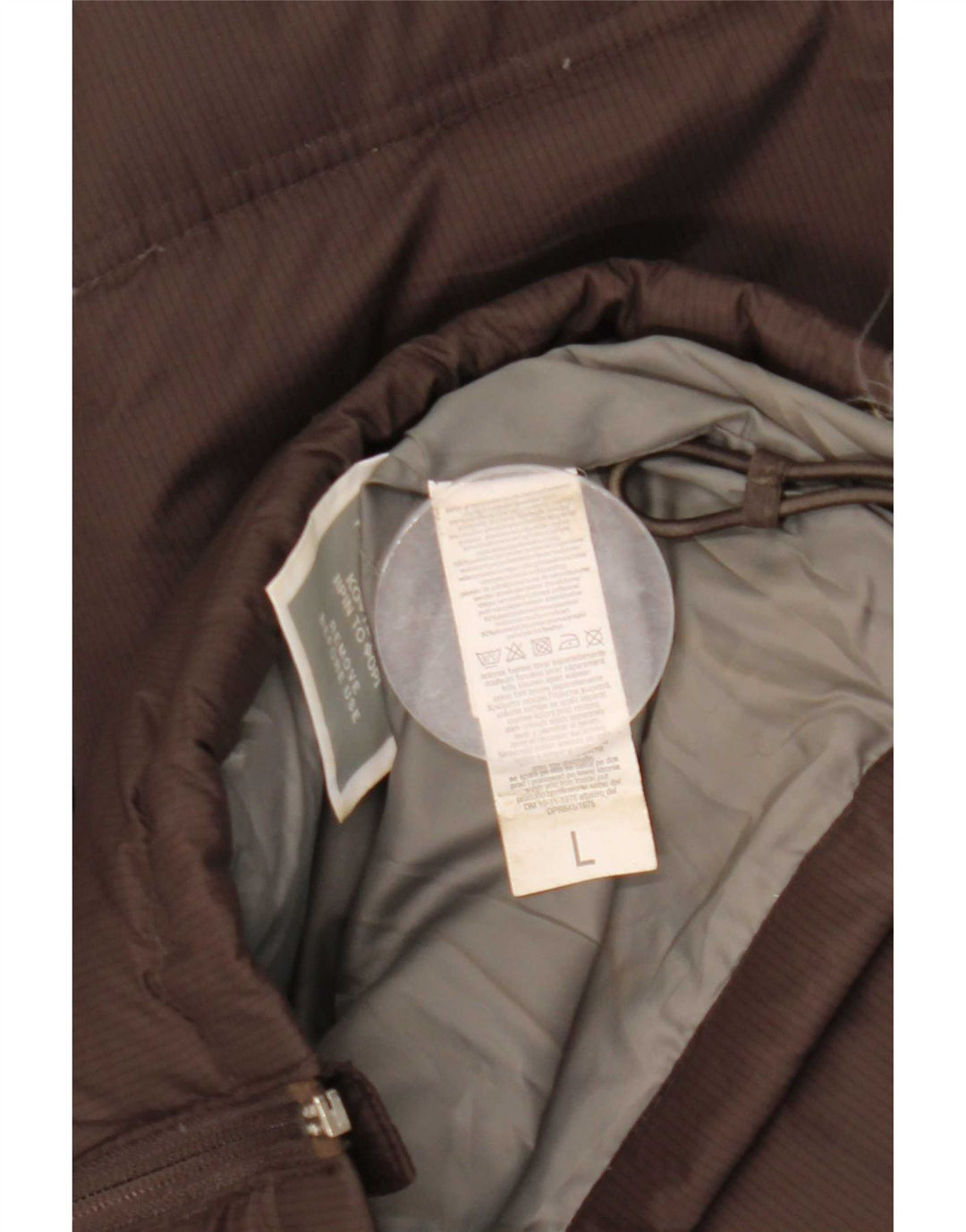 Vintage ανδρικό μπουφάν με κουκούλα UK 40 Large Brown Polyamide