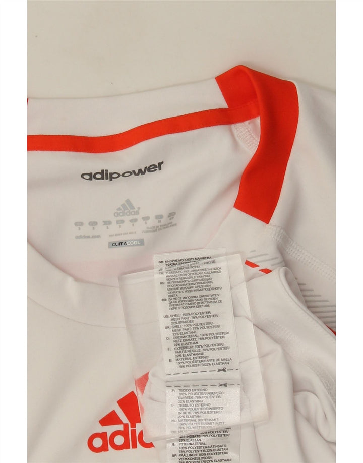 Ανδρικό T-Shirt Adidas Climacool Top Small White Colourblock Polyester