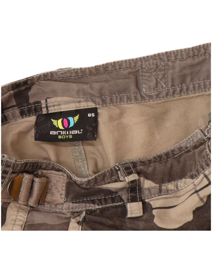 Σορτς ANIMAL Boys Cargo 7-8 ετών W24 Γκρι βαμβακερό καμουφλάζ