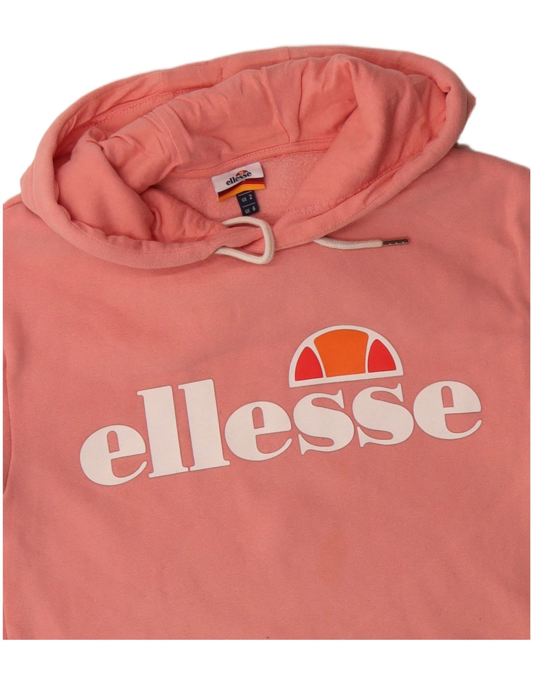 ELLESSE Γυναικείο Γραφικό Hoodie Jumper UK 6 XS Pink