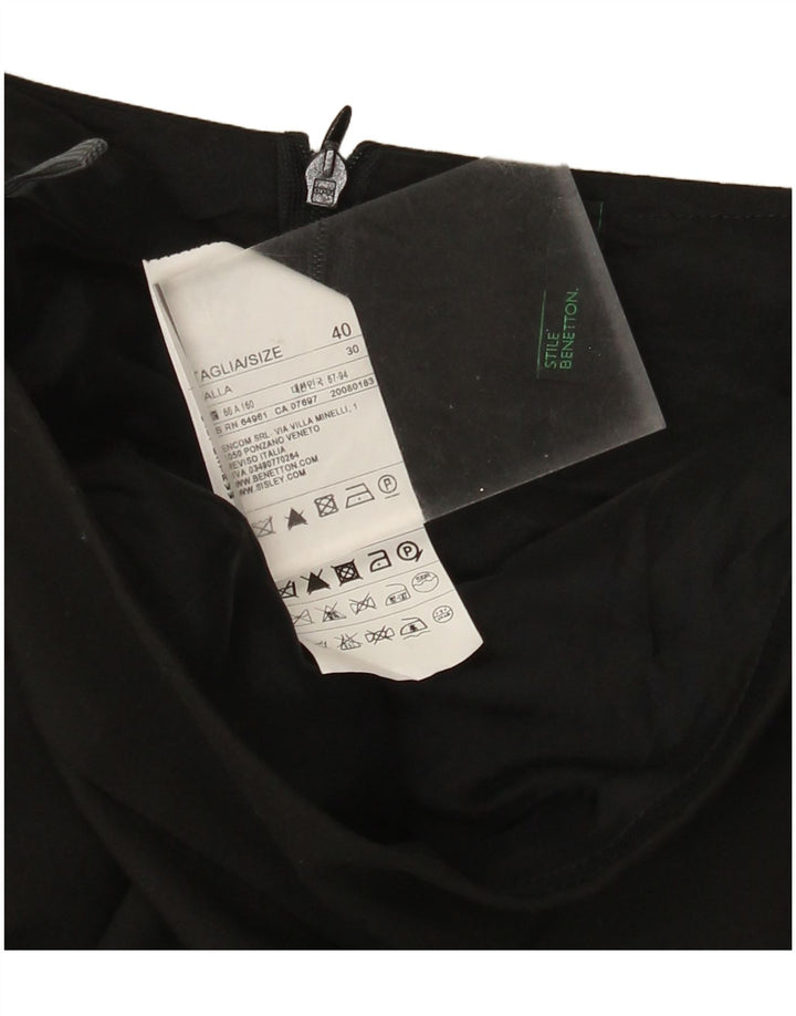 Γυναικεία ίσια φούστα Benetton IT 40 Small W30 Black Polyester