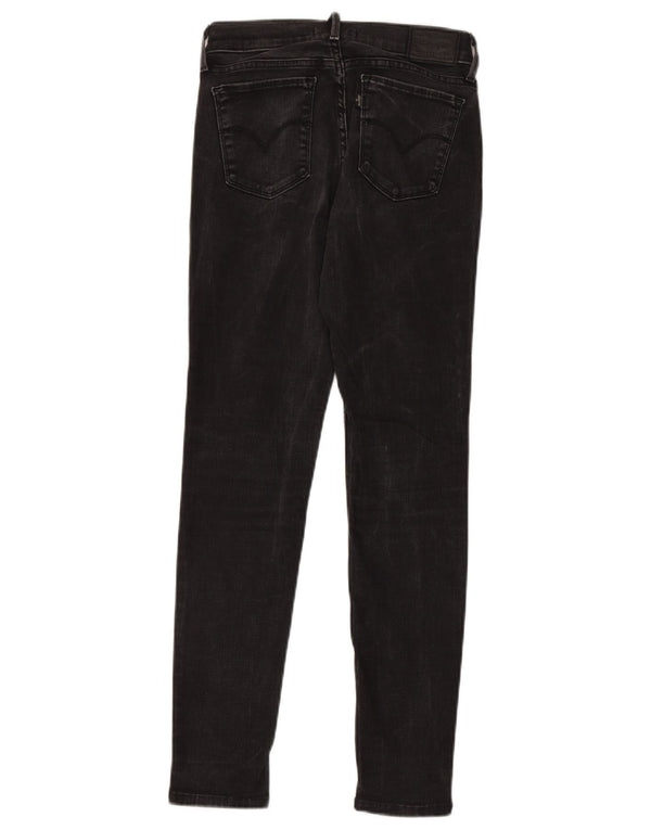 LEVI'S Womens 710 Super Skinny Jeans W28 L28 Black Cotton