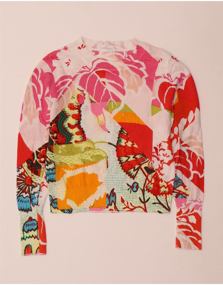 Γυναικείο πουλόβερ Desigual Crew Neck Jumper UK 10 Small πολύχρωμο Floral