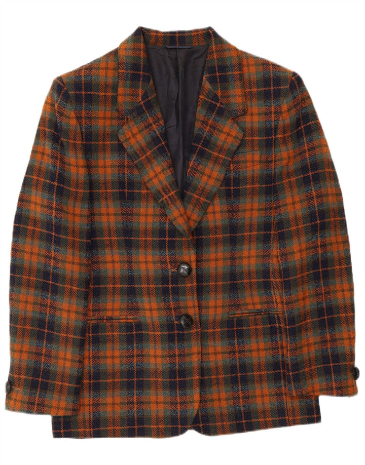 Caractere Γυναικείο μπουφάν blazer UK 10 Small Brown Check Classic