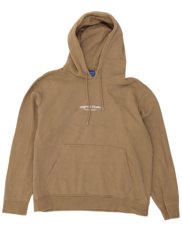 Jack & Jones Ανδρικό Hoodie Jumper XL Beige Cotton