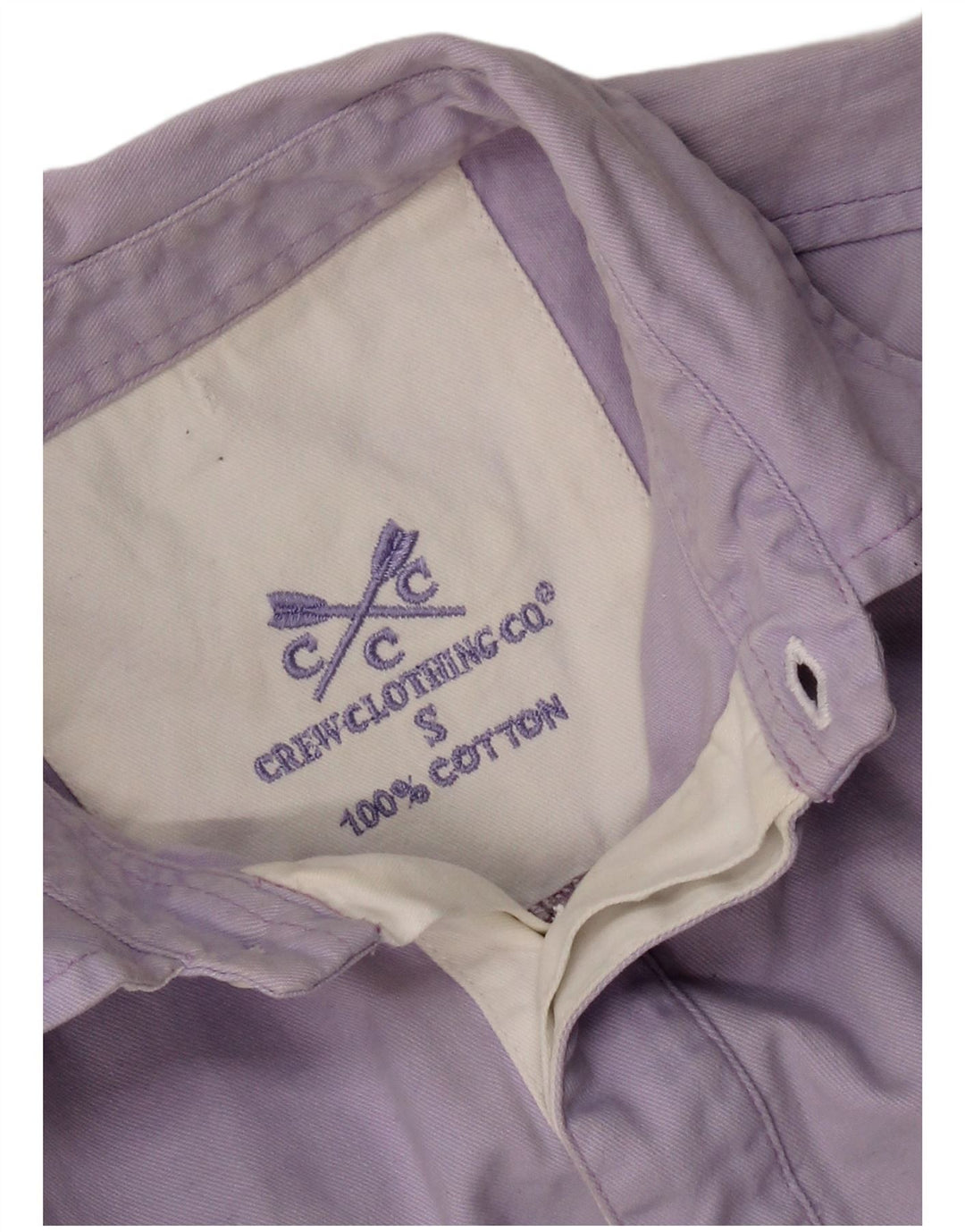 CREW CLOTHING Ανδρικό πουλόβερ Πουκάμισο Μικρό Μωβ Βαμβακερό