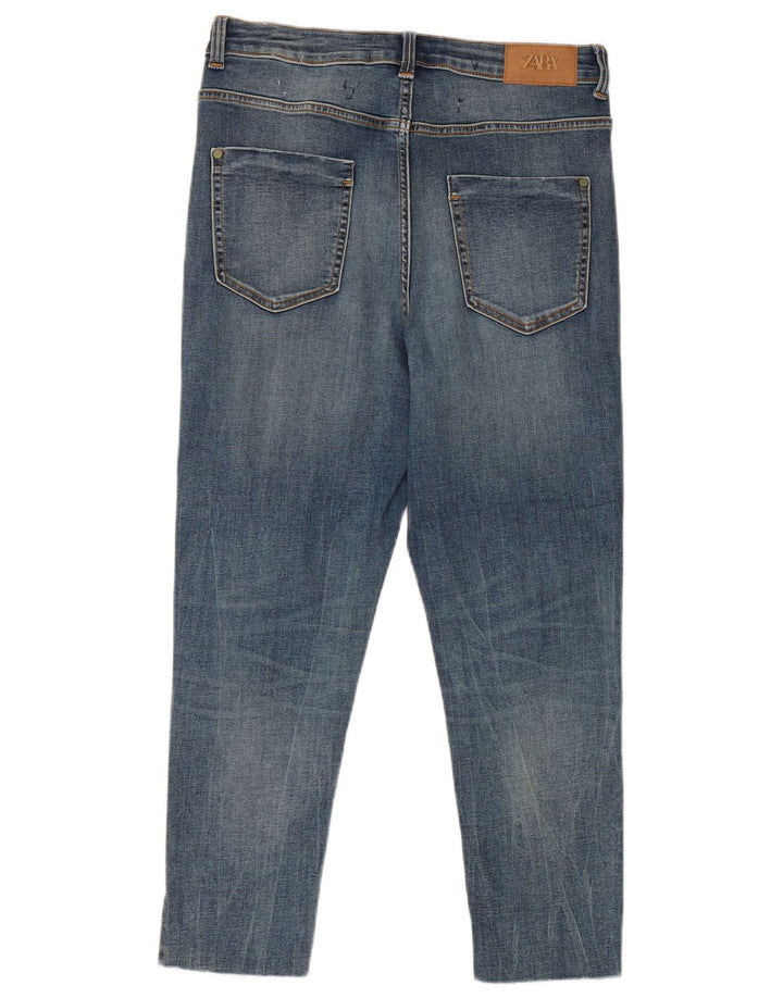 Zara Γυναικείο Cropped Jeans EU 40 Medium W30 L24 Blue Cotton