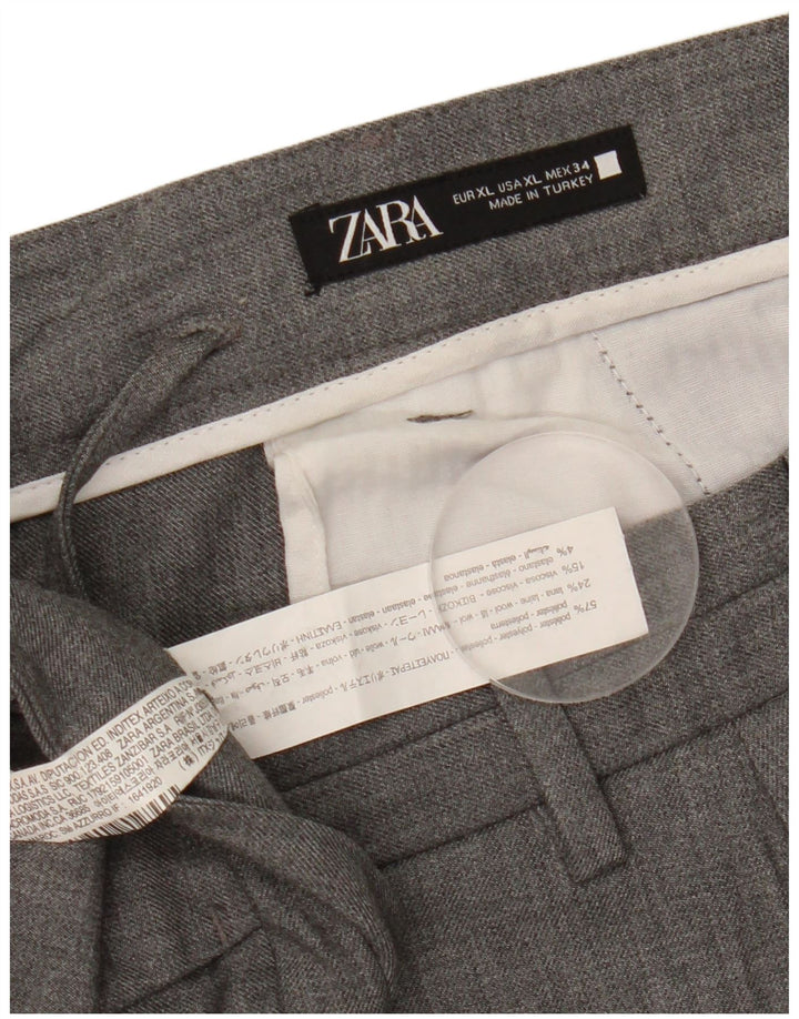 Zara Ανδρικό παντελόνι Chino Slim XL W34 L30 Grey Polyester